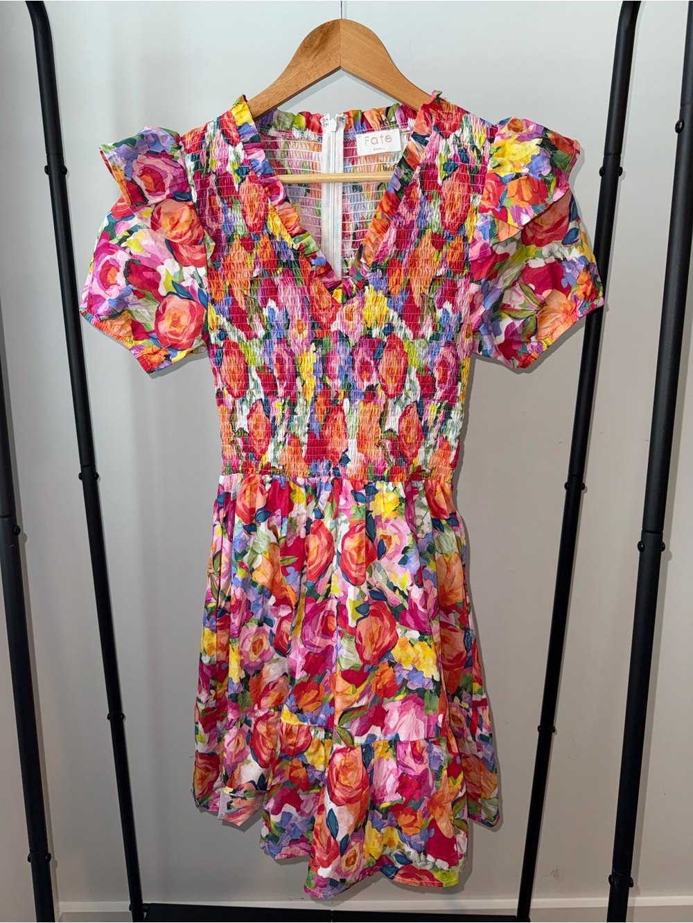 Fate Women’s Floral Smocked Cotton Boutique Dress